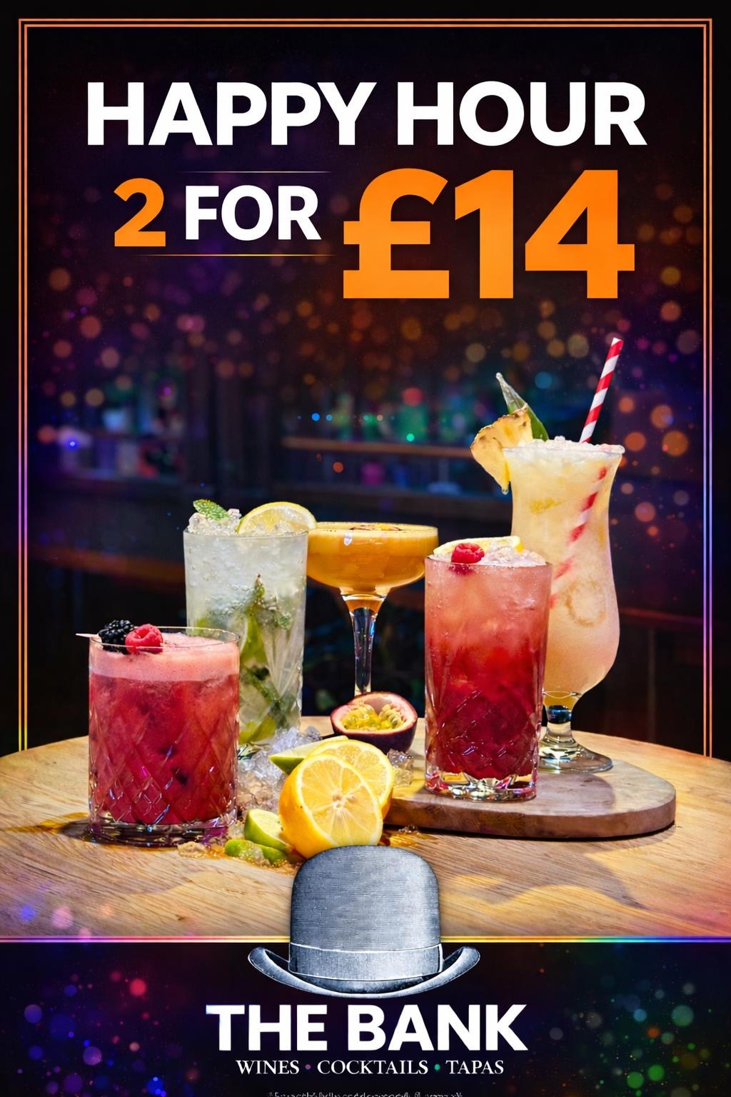 Handcrafted cocktails at The Bank