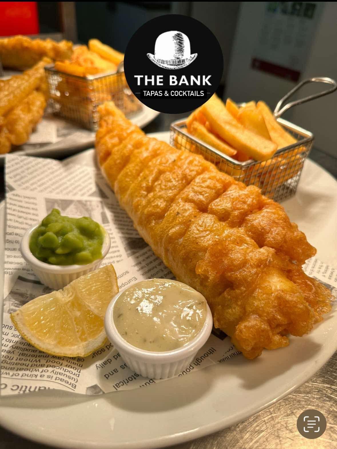 Beer-battered fish and chips